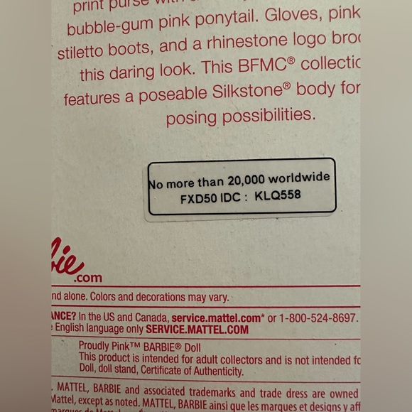 Barbie Silkstone Doll Proudly Pink BFMC - Picture 9 of 12